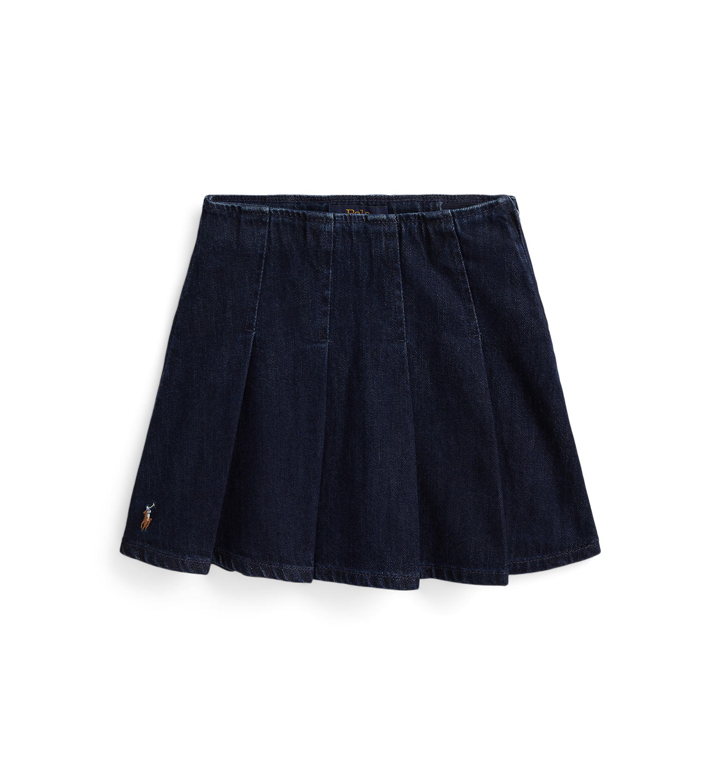 Girls 2-6x Pleated Cotton Denim Skirt