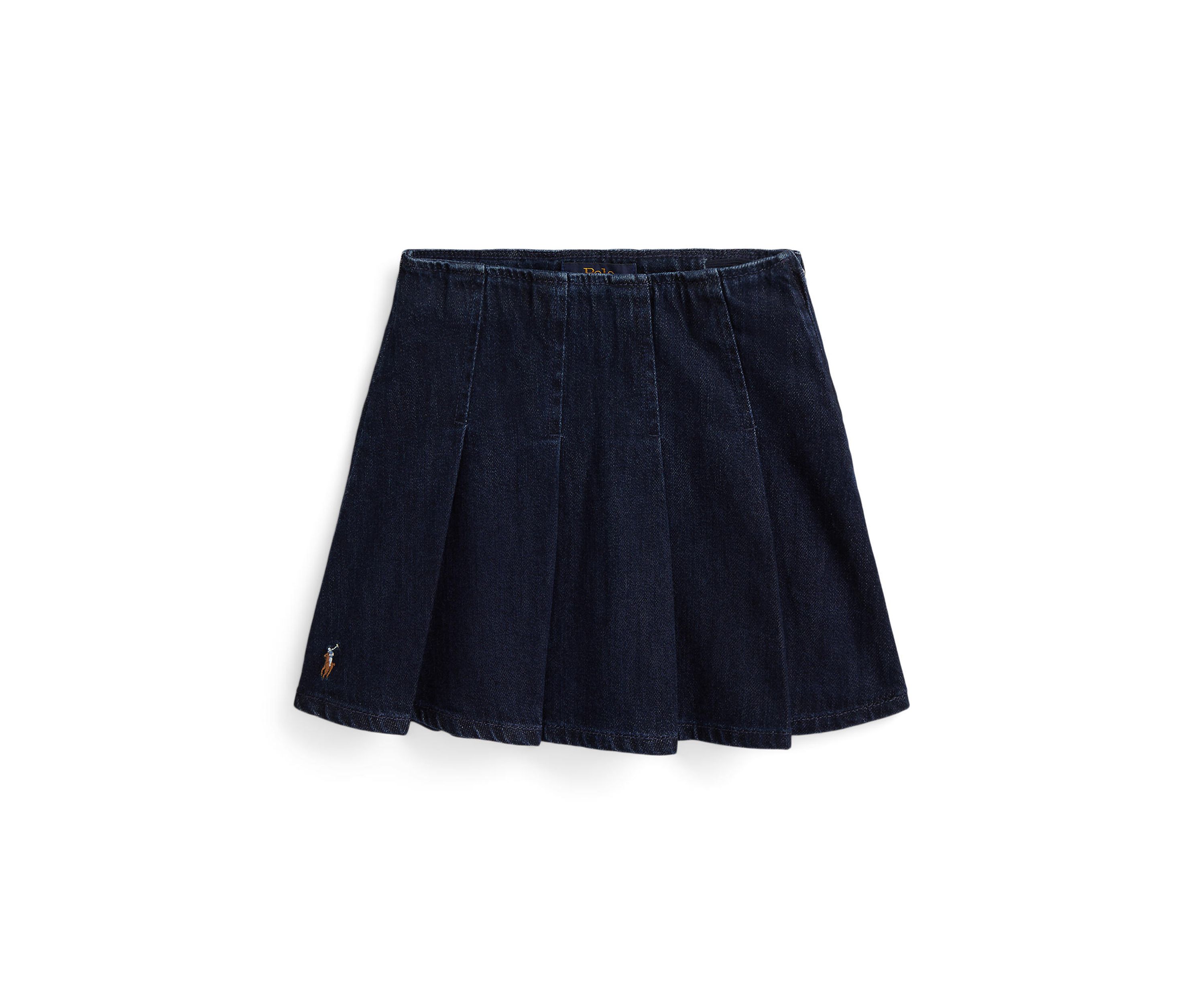 Girls 2-6x Pleated Cotton Denim Skirt