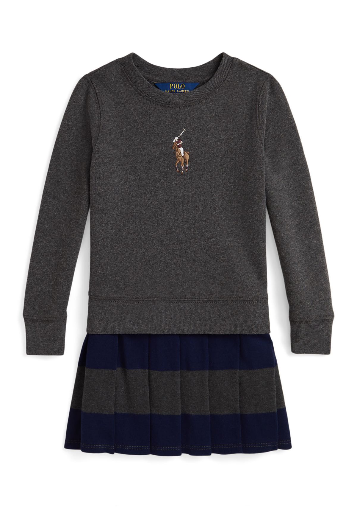 Girls 2-6x Big Pony Fleece Sweatshirt Dress