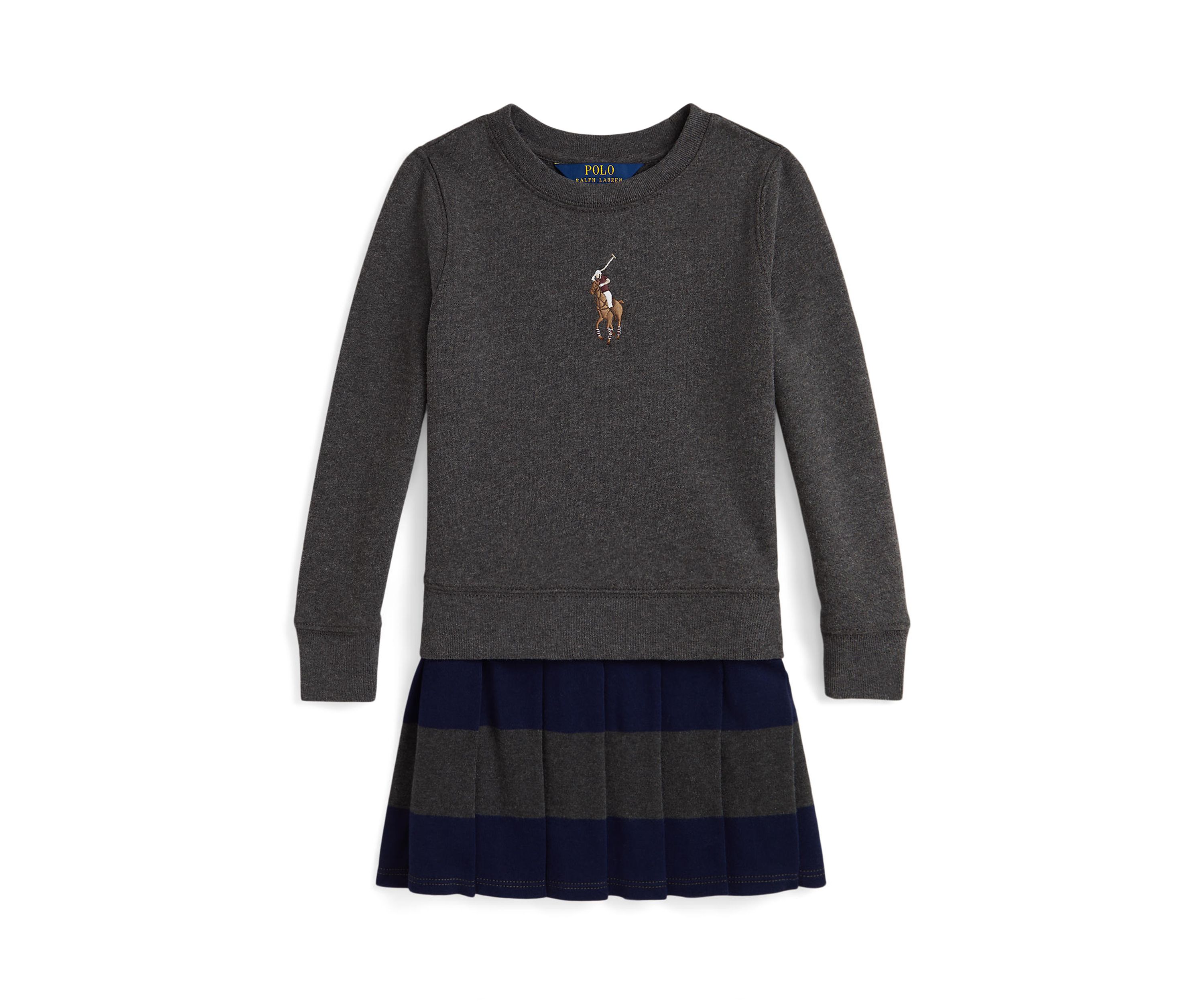Girls 2-6x Big Pony Fleece Sweatshirt Dress