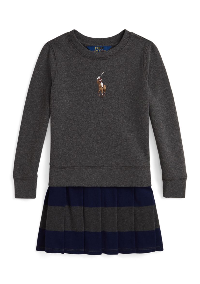 Girls 2-6x Big Pony Fleece Sweatshirt Dress