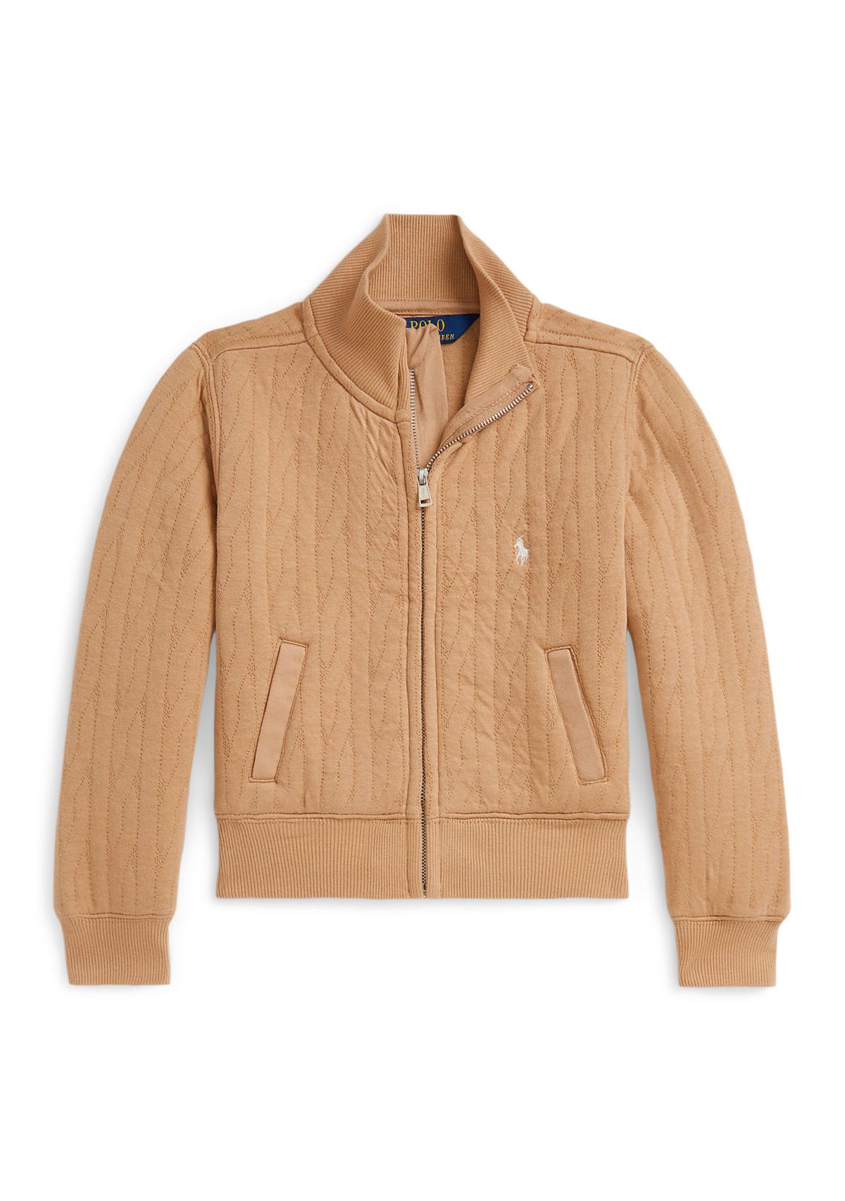 Girls 2-6x Quilted Cable-Motif Jacket