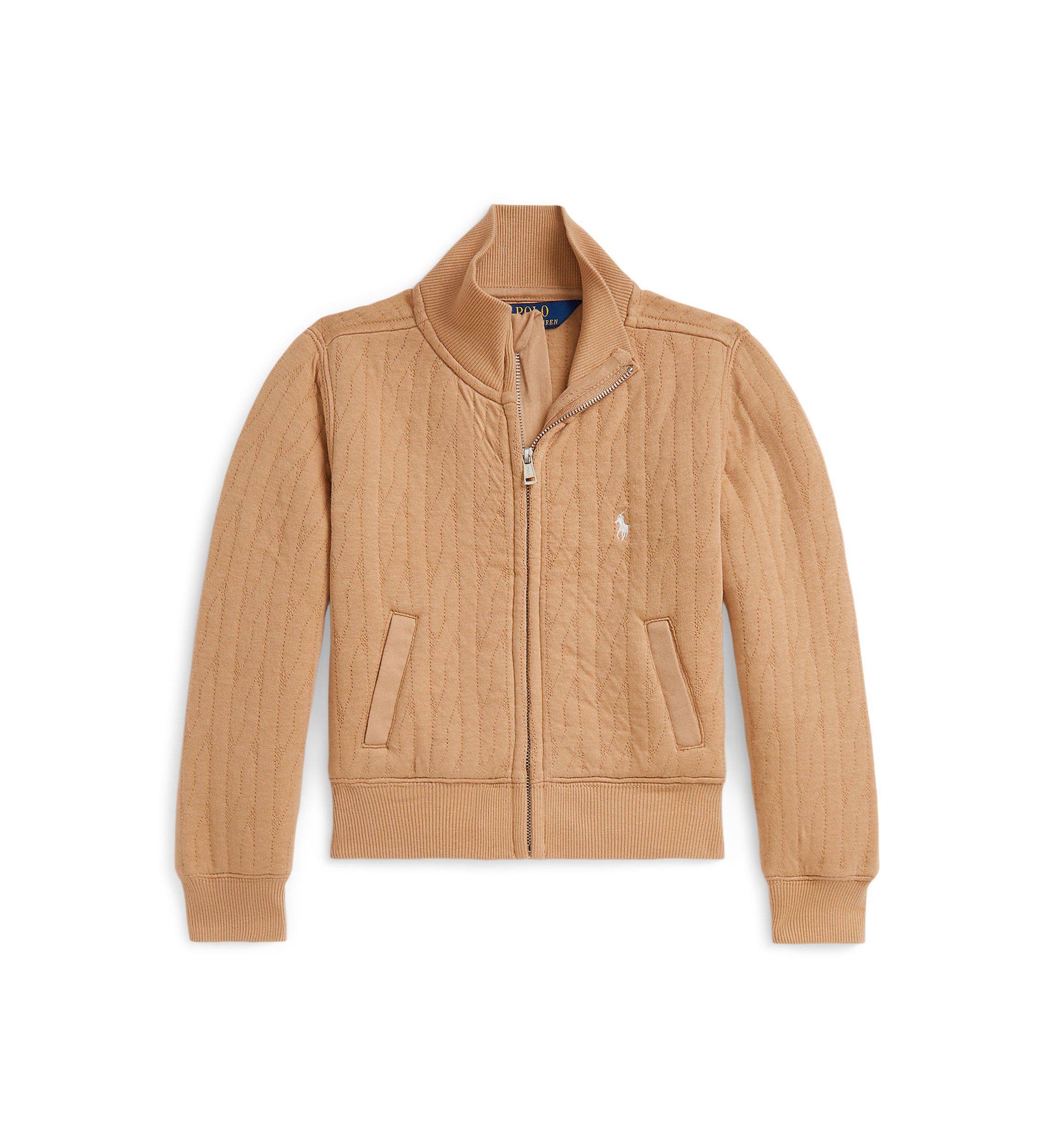 Girls 2-6x Quilted Cable-Motif Jacket