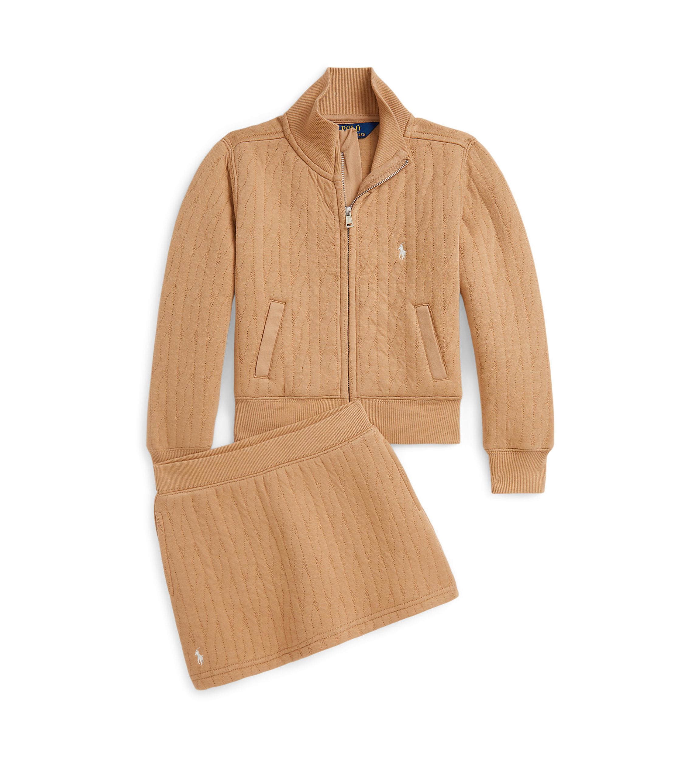 Girls 2-6x Quilted Cable-Motif Jacket