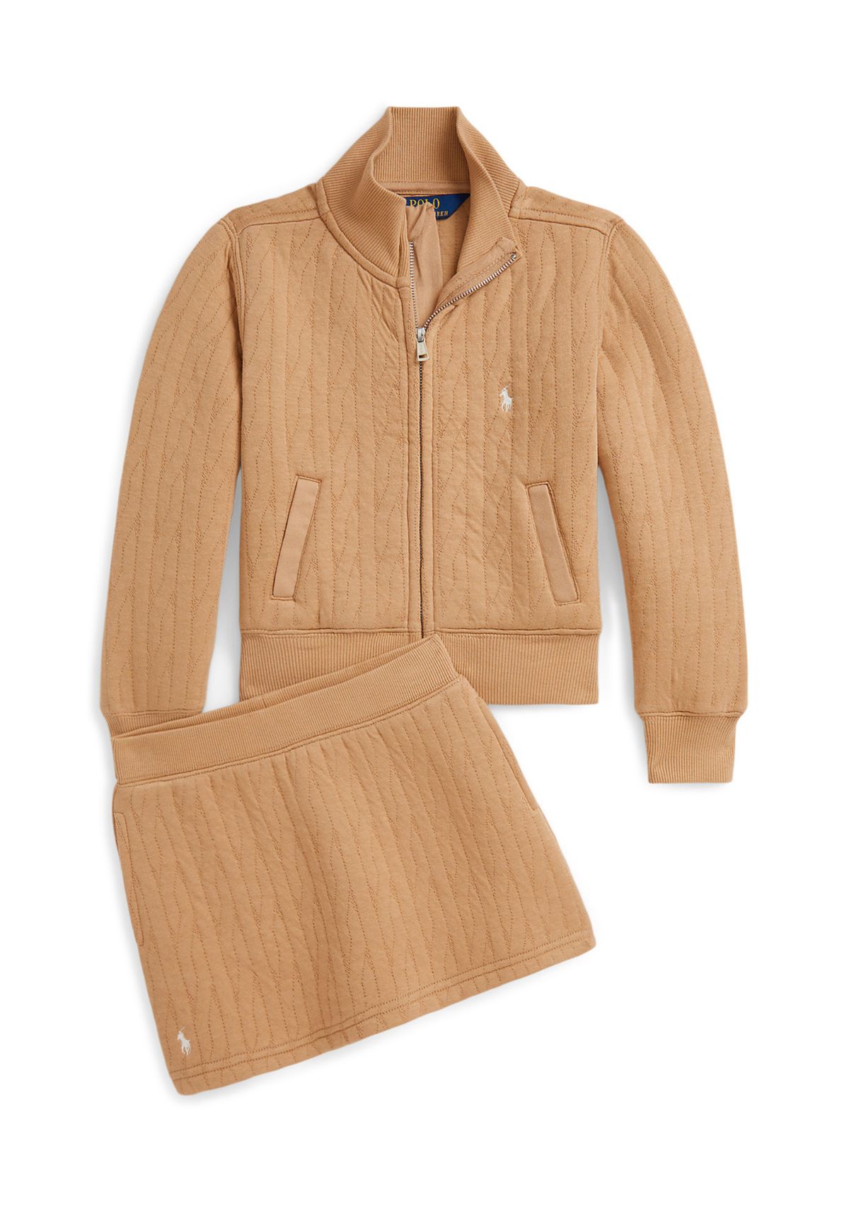 Girls 2-6x Quilted Cable-Motif Skirt