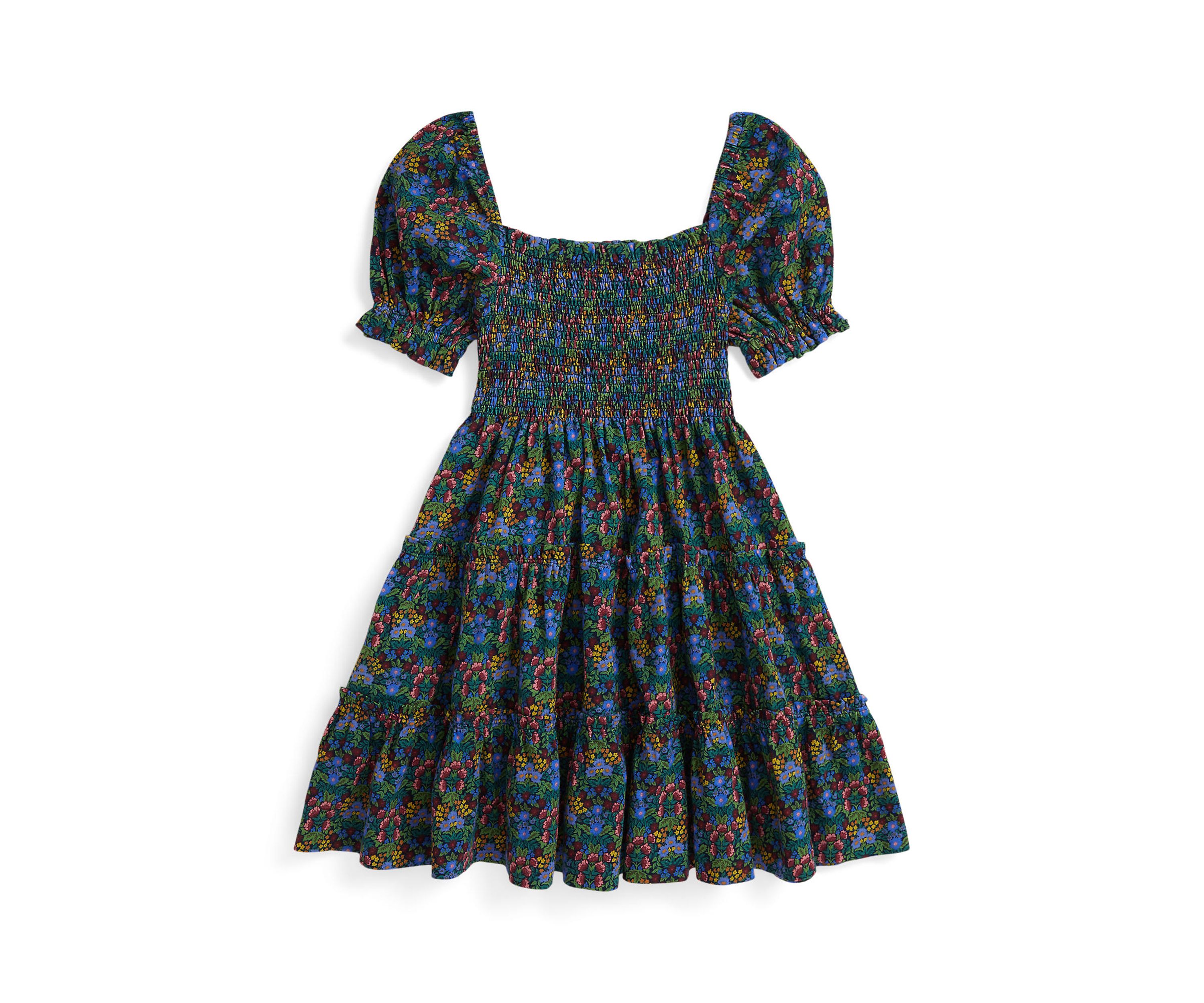 Girls 2-6x Floral Smocked Cotton Jersey Dress