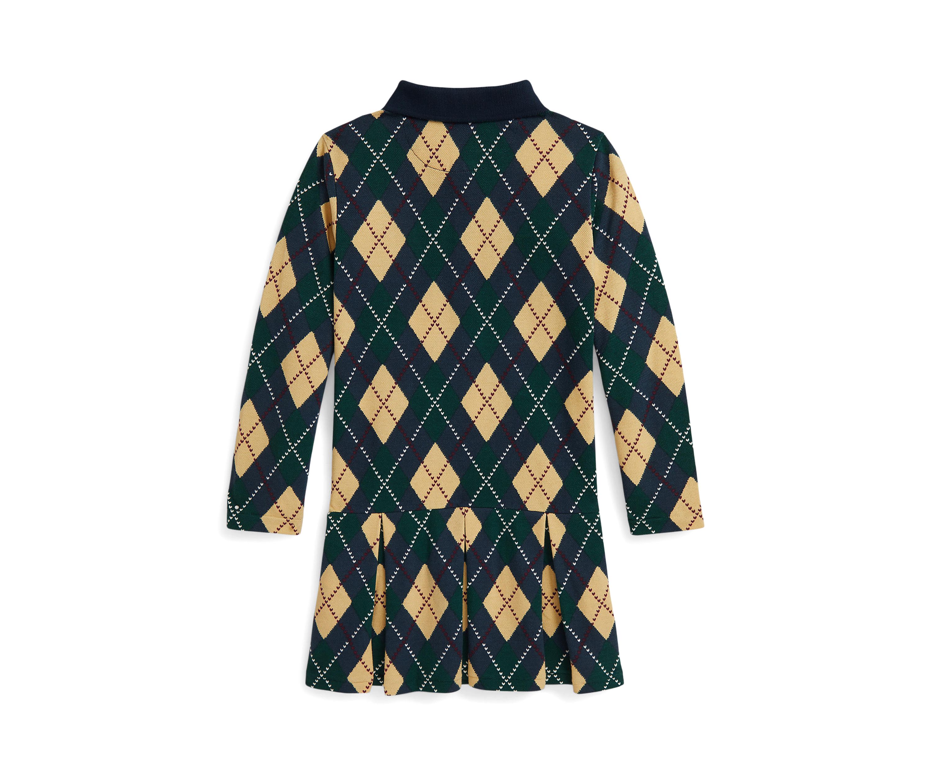 Girls 2-6x Argyle Stretch Mesh Polo Dress