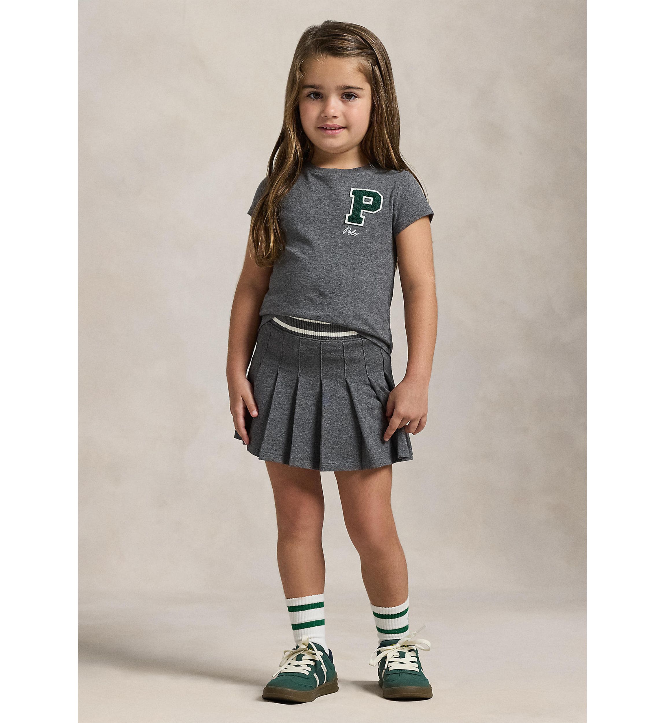 Girls 2-6x Cotton Jersey Letterman Tee