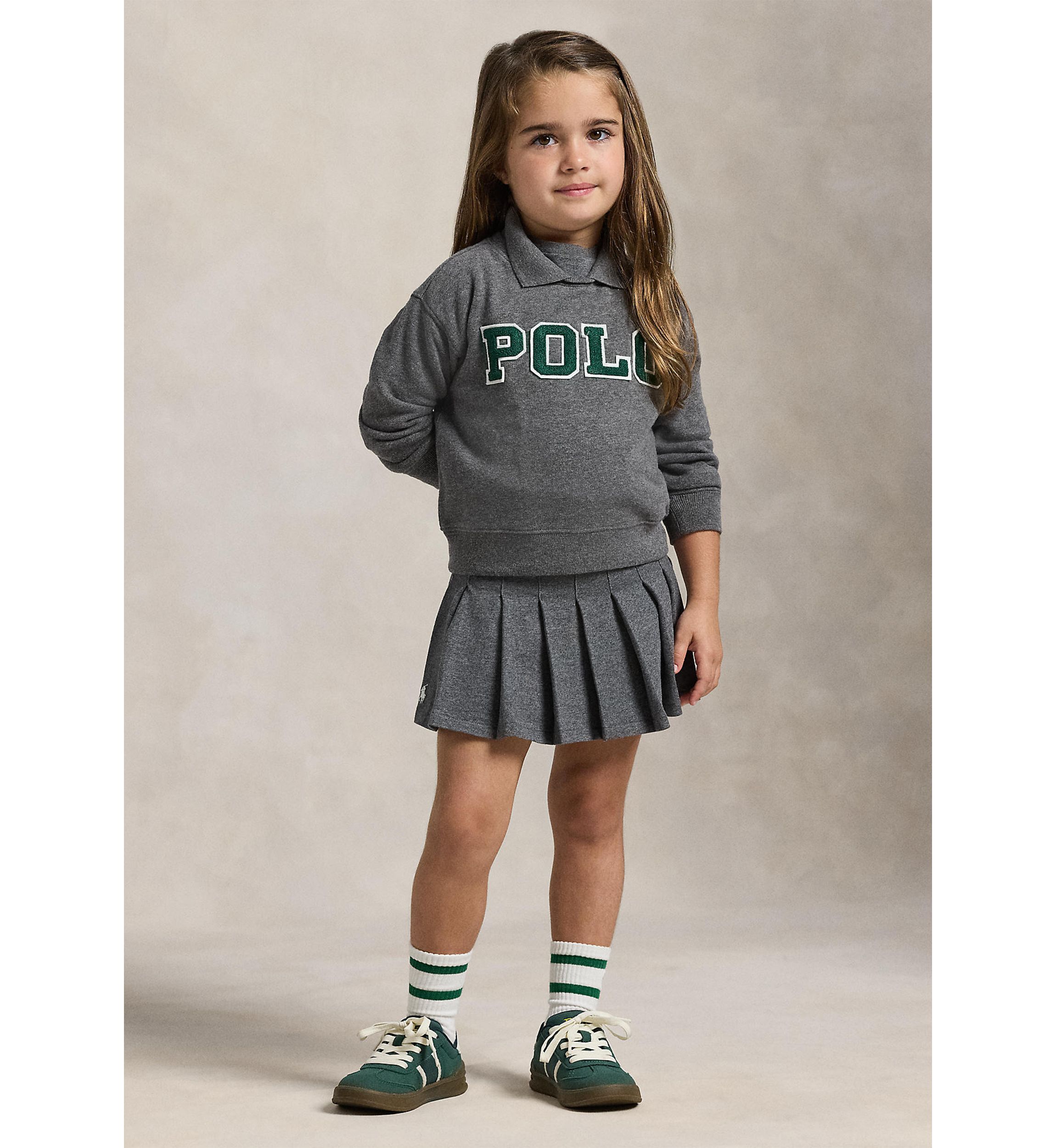Girls 2-6x Logo Fleece Polo Sweatshirt