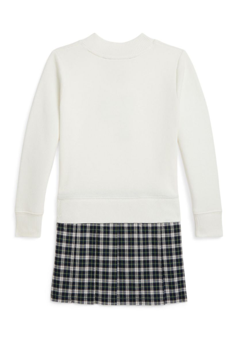 Girls 2-6x Letterman Fleece Sweatshirt Dress
