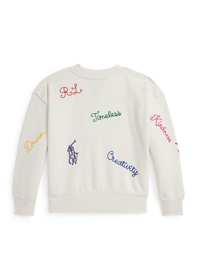 Girls 2-6x Embroidered Fleece Sweatshirt