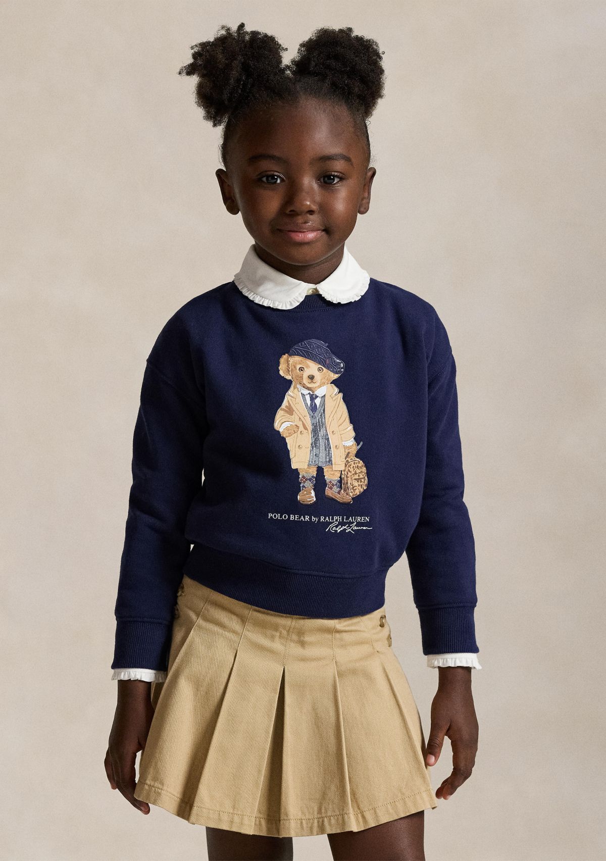Girls 2-6x Polo Bear Fleece Boxy Sweatshirt