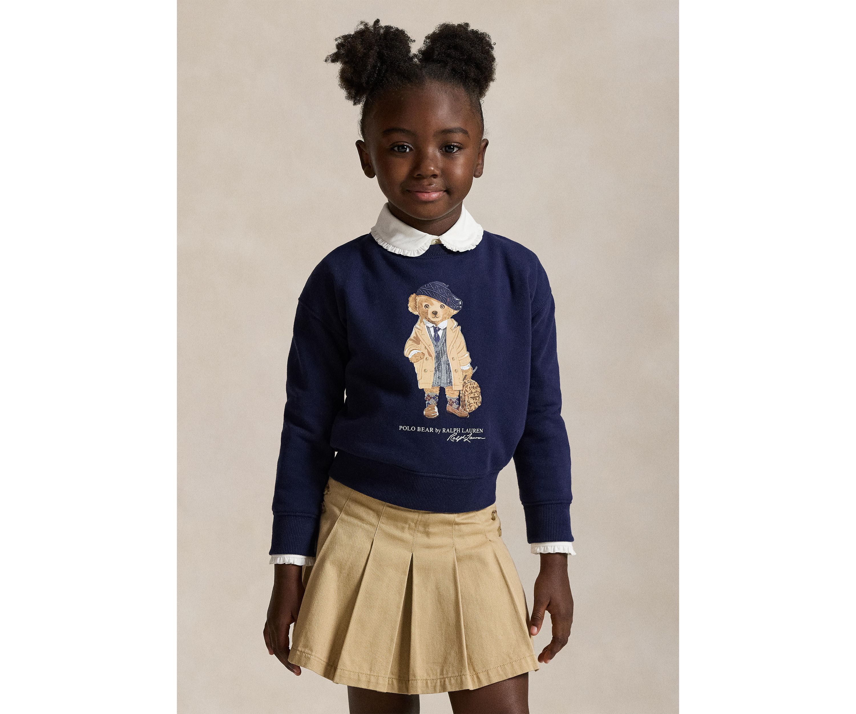 Girls 2-6x Polo Bear Fleece Boxy Sweatshirt