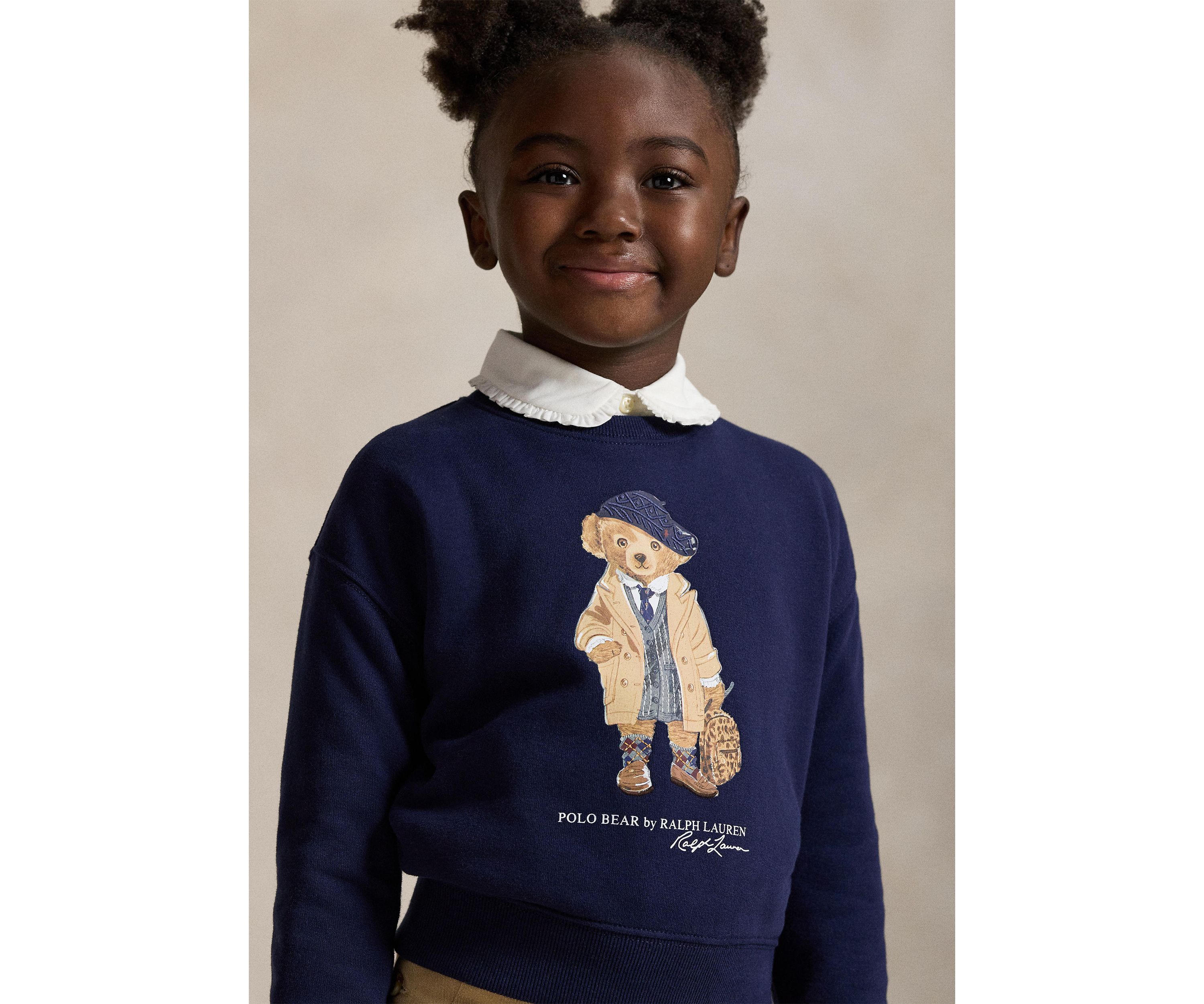 Girls 2-6x Polo Bear Fleece Boxy Sweatshirt
