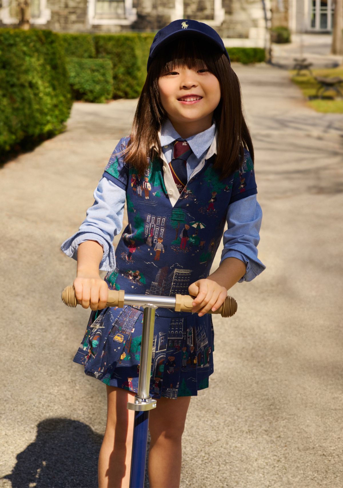 Girls 2-6x Polo Bear Cotton Jersey Rugby Dress