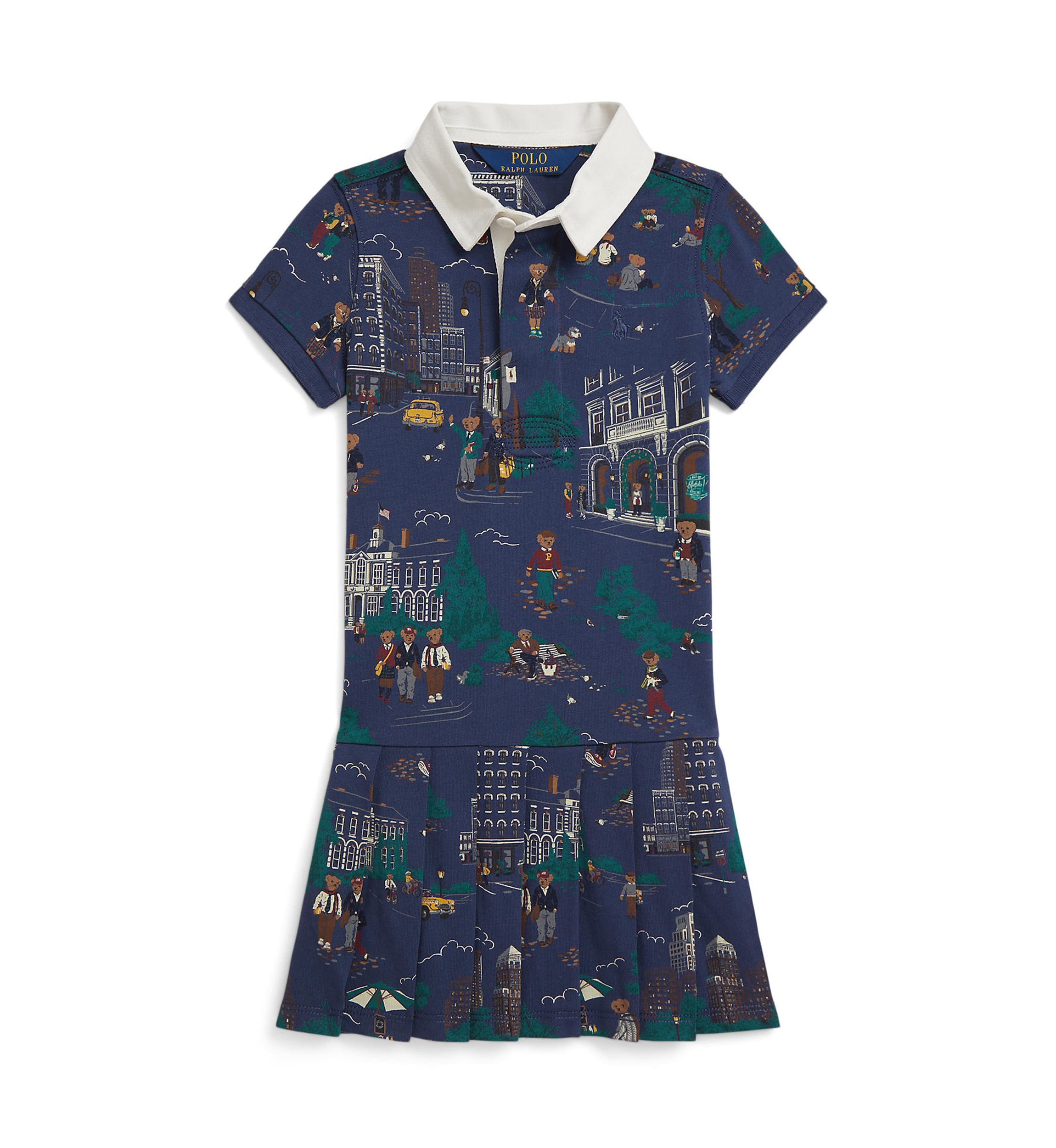 Girls 2-6x Polo Bear Cotton Jersey Rugby Dress