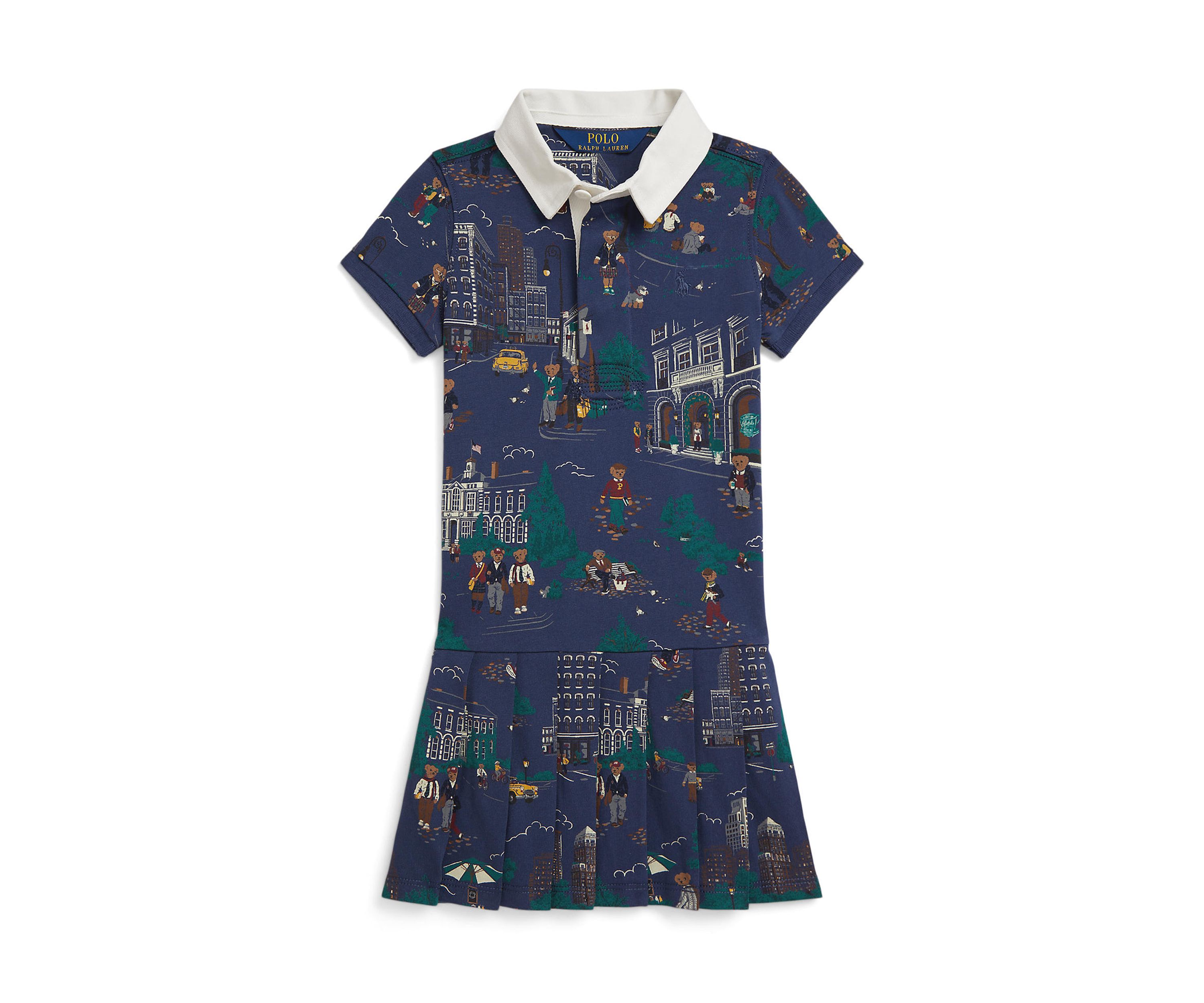 Girls 2-6x Polo Bear Cotton Jersey Rugby Dress