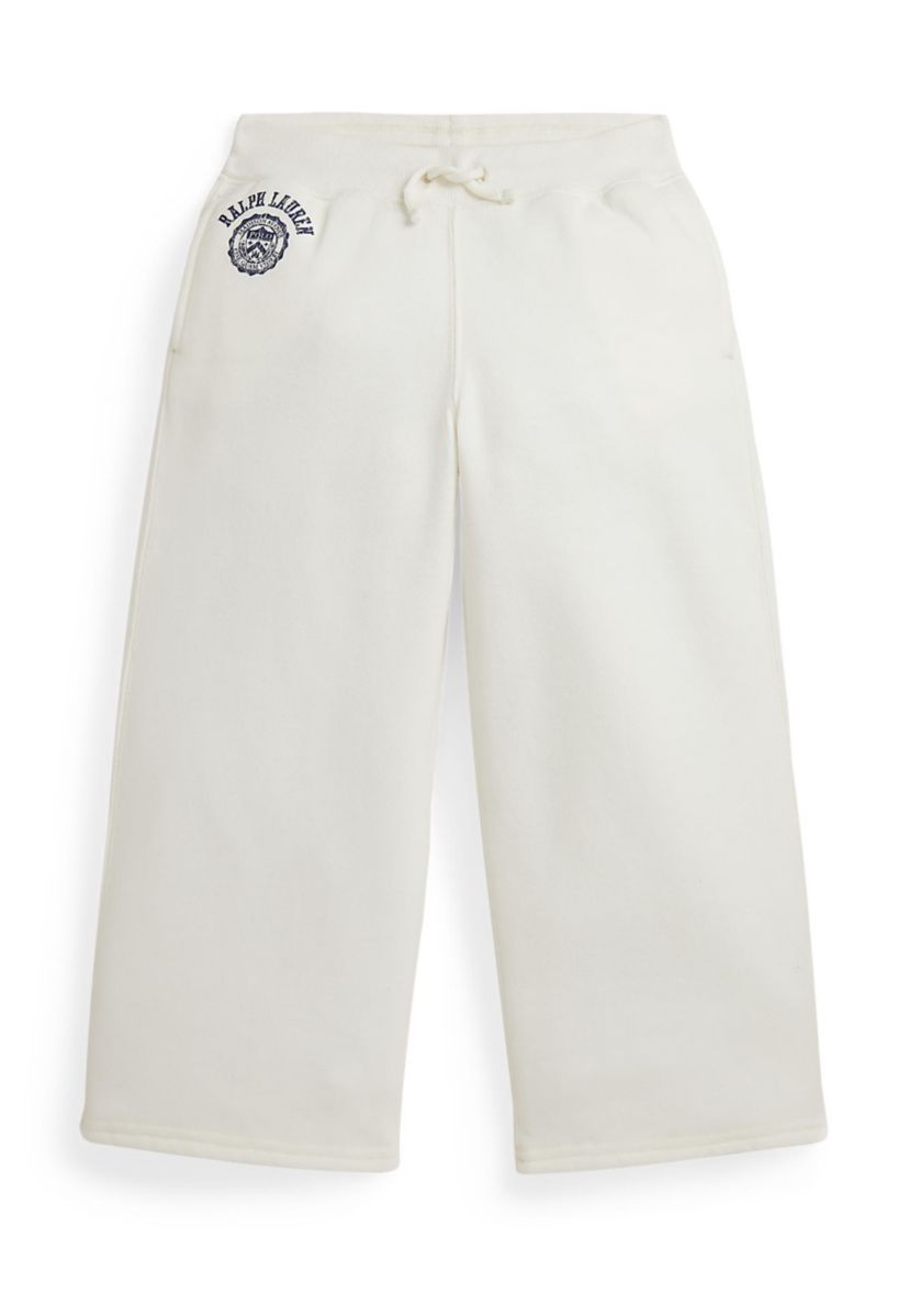 Girls 2-6x Logo Crest Fleece Wide Leg Pants