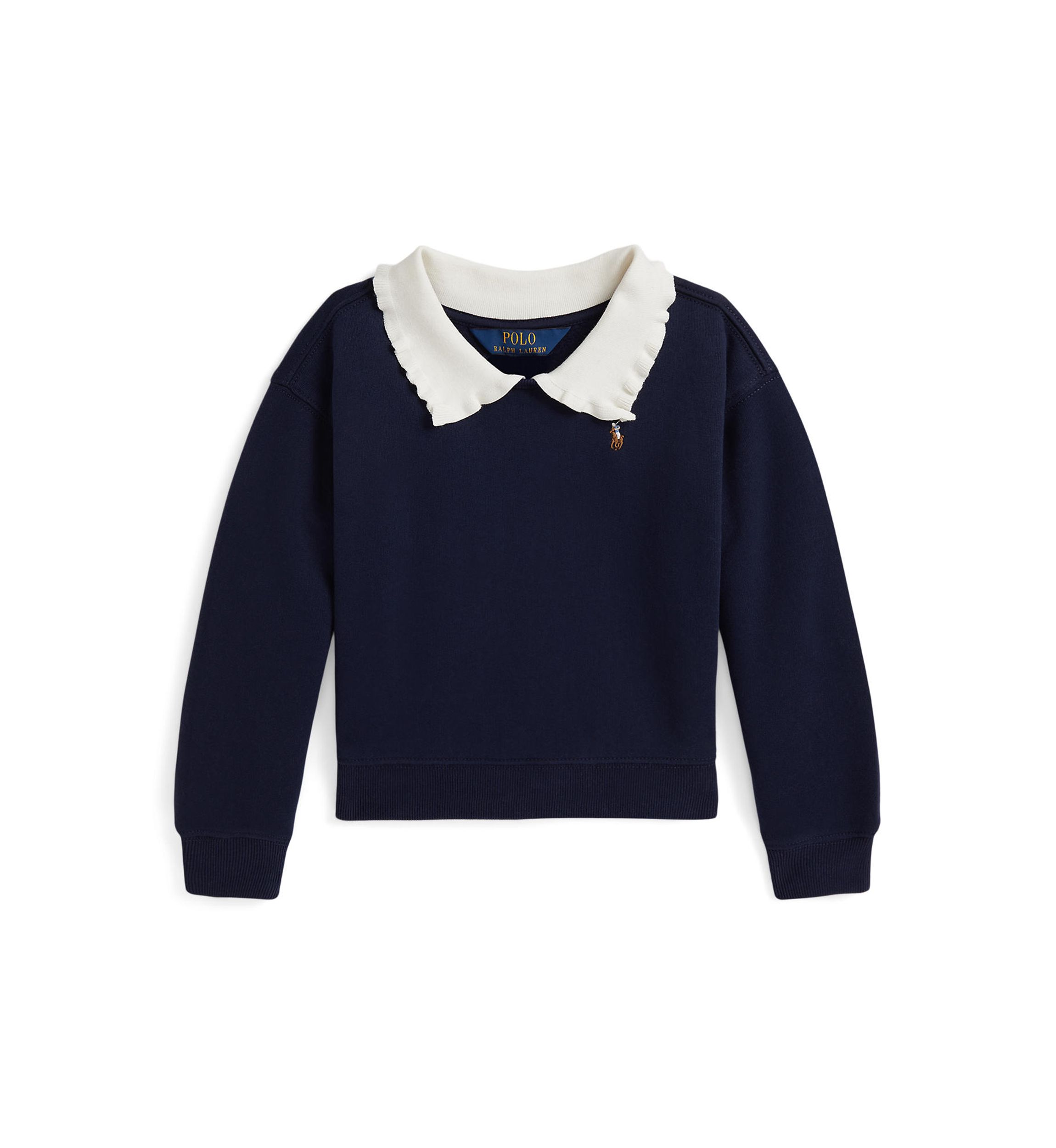 Girls 2-6x Collared Fleece Sweatshirt