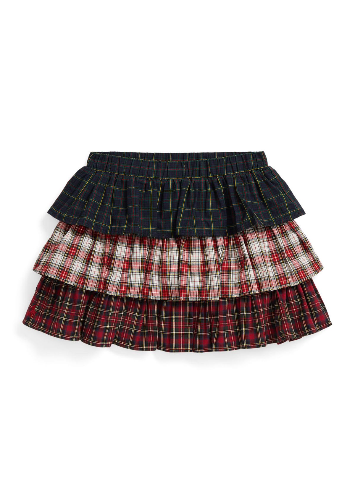 Girls 4-6x Plaid Tiered Poplin Skirt