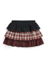 Girls 4-6x Plaid Tiered Poplin Skirt