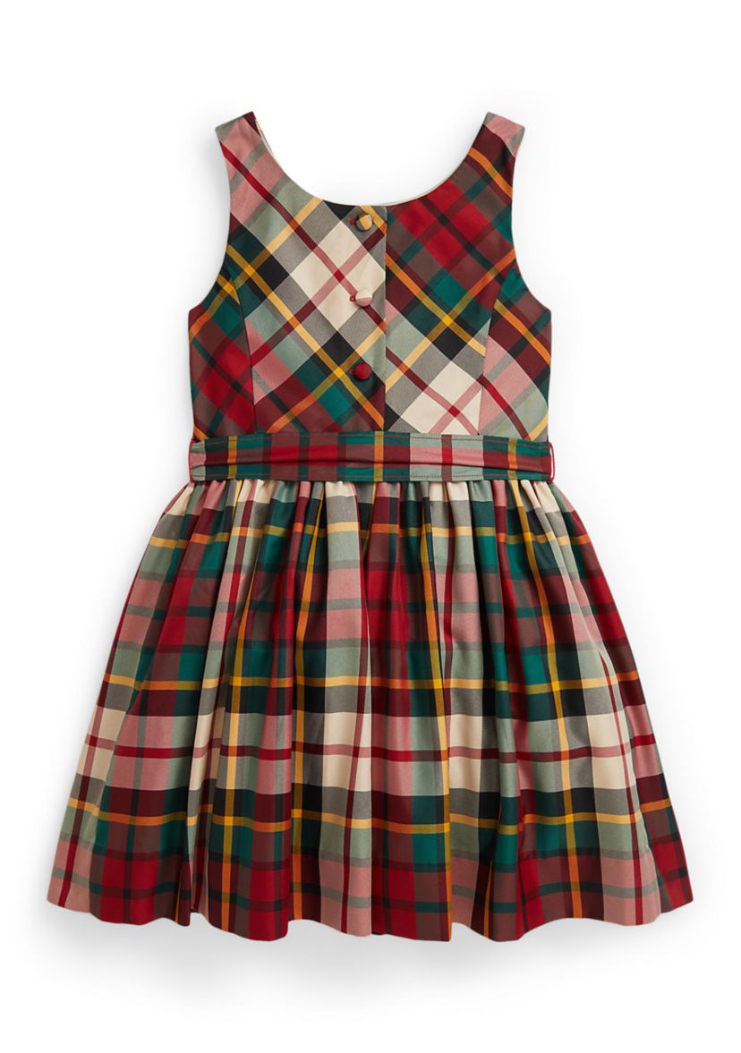 Girls 2-6x Plaid Taffeta Dress