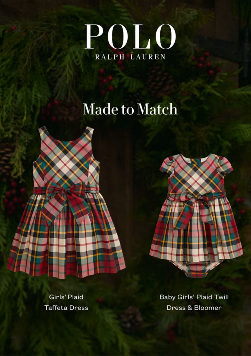 Girls 2-6x Plaid Taffeta Dress