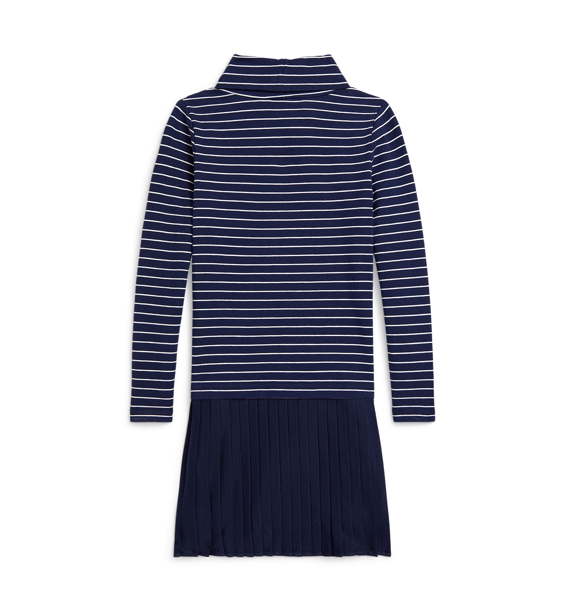 Girls 2-6x Striped Stretch Jersey Turtleneck Dress