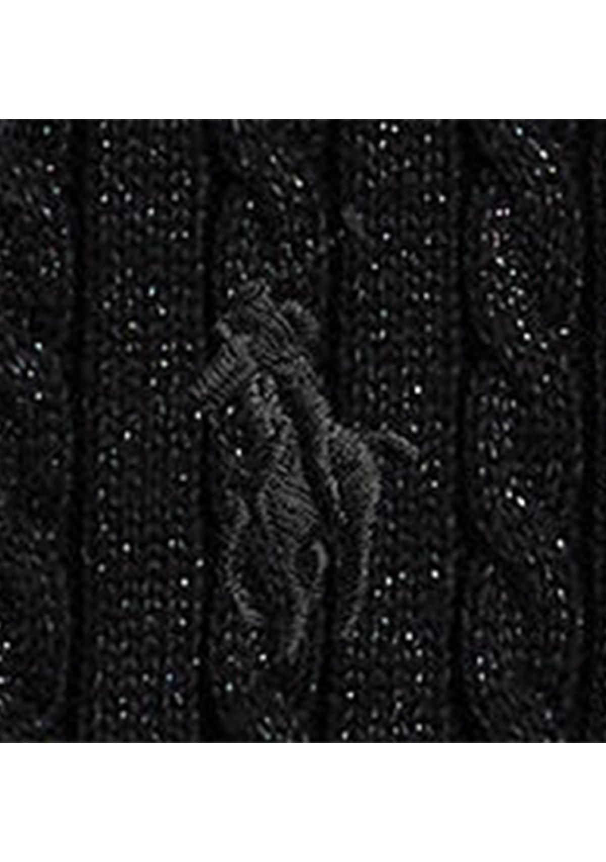 Girls 2-6x Metallic Mini-Cable Polo Sweater Dress