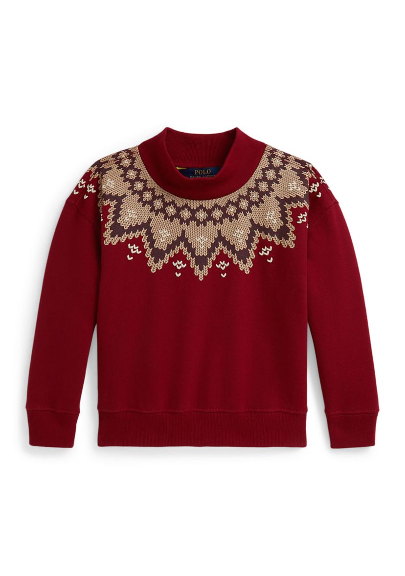 Girls 2-6x Fair Isle Fleece Boxy Sweatshirt