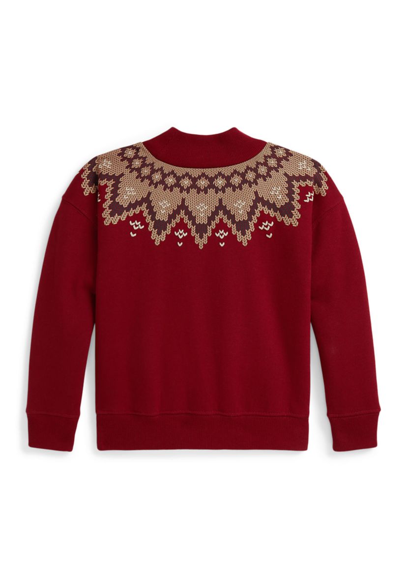 Girls 2-6x Fair Isle Fleece Boxy Sweatshirt