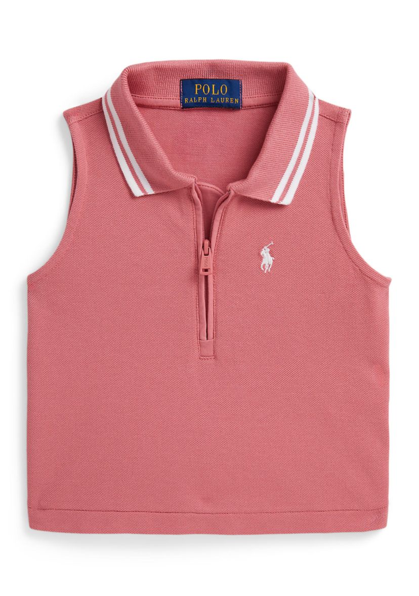 Ralph Lauren Childrenswear Girls 2-6x Stretch Mesh Half-Zip Boxy