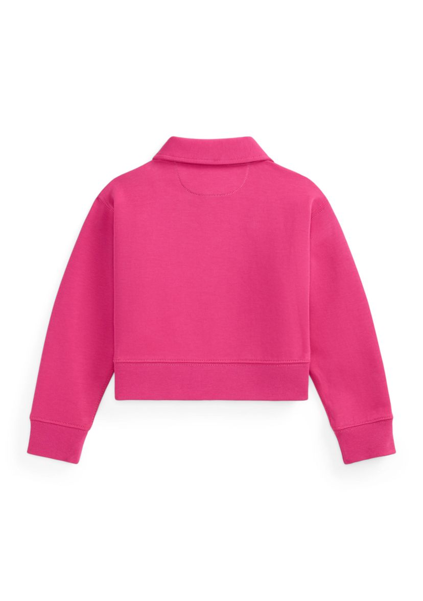 Girls 4-6x Double-Knit Collared Boxy Sweatshirt