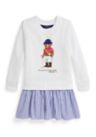 Girls 2-6x Polo Bear Striped-Skirt Fleece Dress