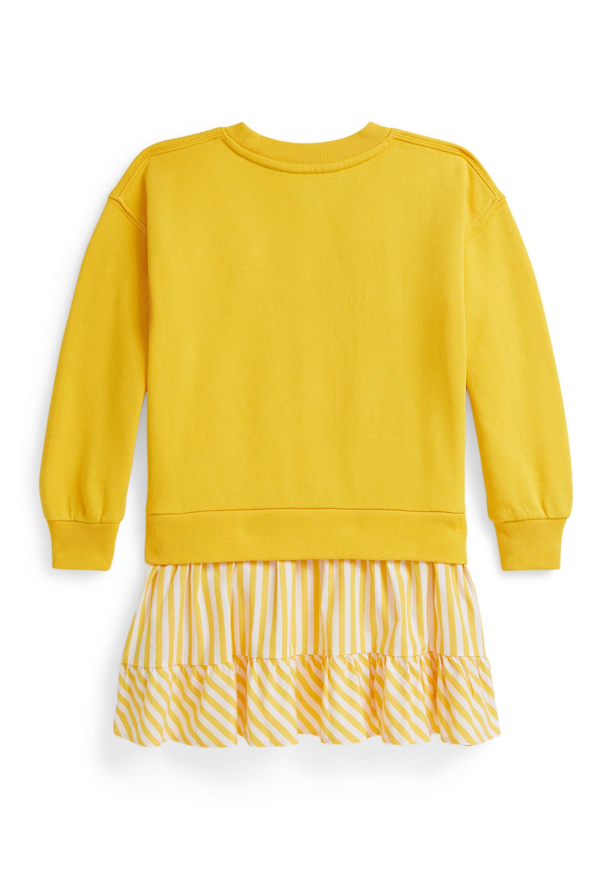 Girls 2-6x Striped-Skirt Loopback Fleece Dress