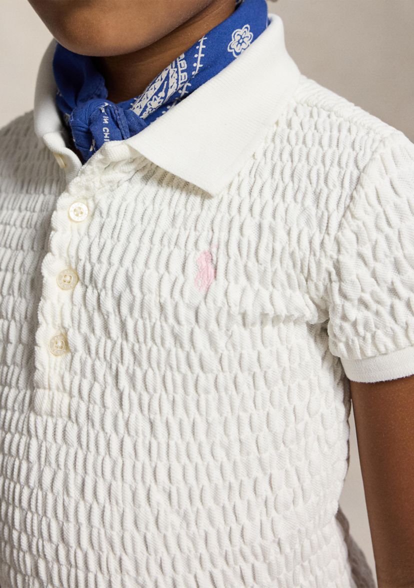 ralph lauren stretch mesh polo dress Ralph Lauren Girl's Embroidered Stretch Mesh Polo Dress