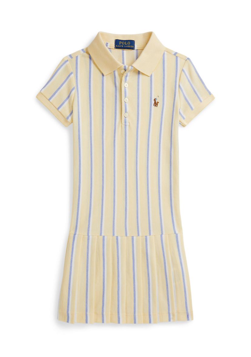 Ralph Lauren Childrenswear Girls 2-6x Striped Oxford Mesh Polo Dress | Belk