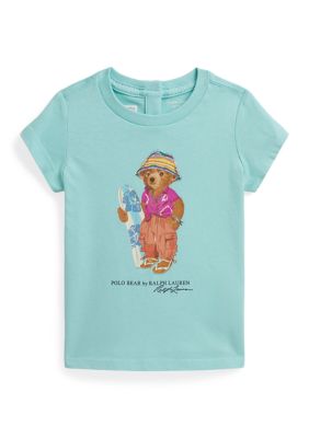 Ralph Lauren Childrenswear Girls 2-6 Polo Bear Cotton Jersey Shirt
