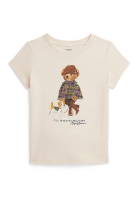 Ralph Lauren Childrenswear Girls 2-6x Polo Bear Cotton Jersey Tee