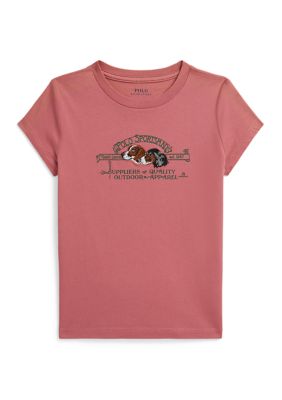 Ralph Lauren Childrenswear Girls 2-6x Polo Sportsman Cotton Jersey Tee