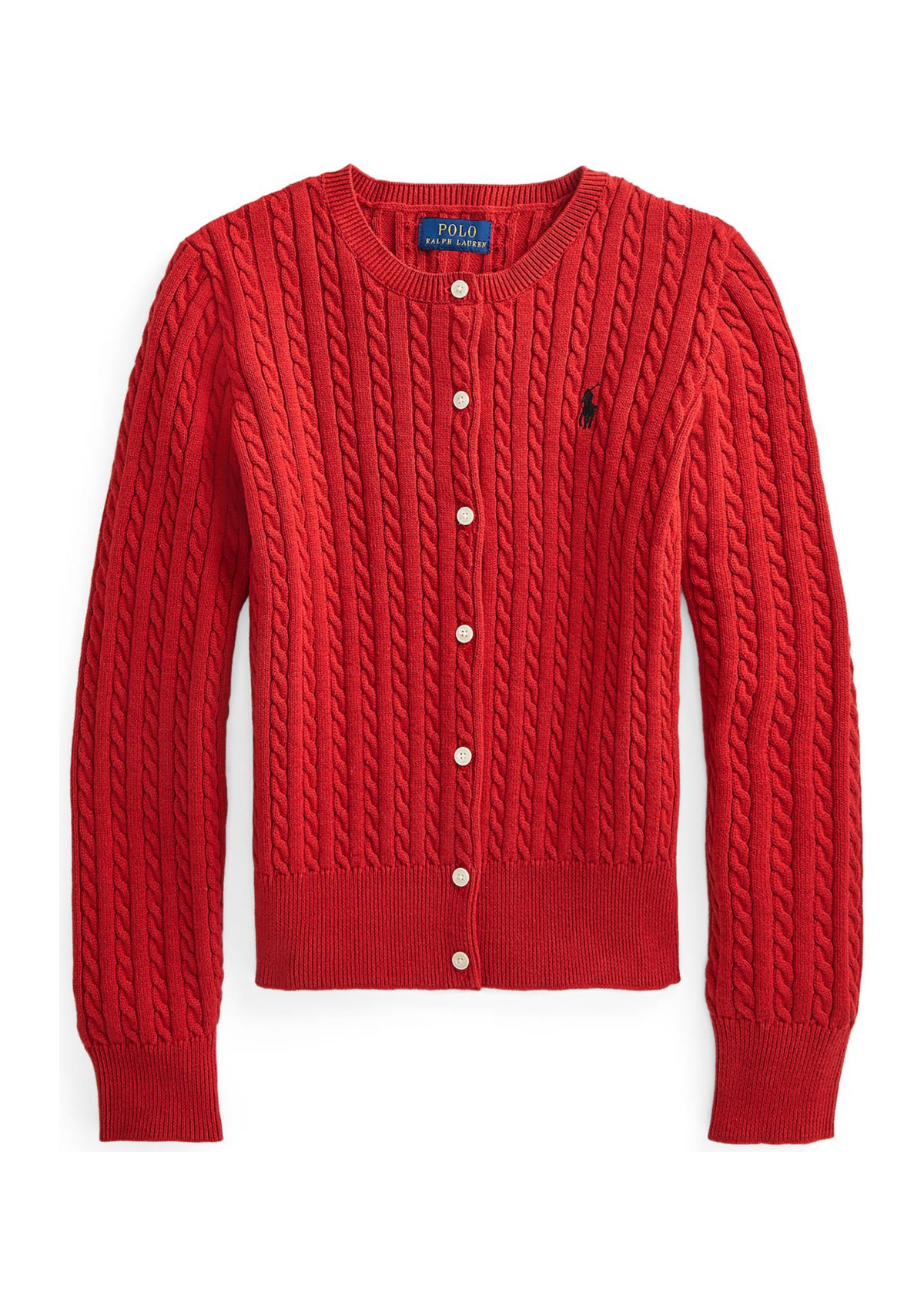 Girls 7-16 Mini-Cable Cotton Cardigan
