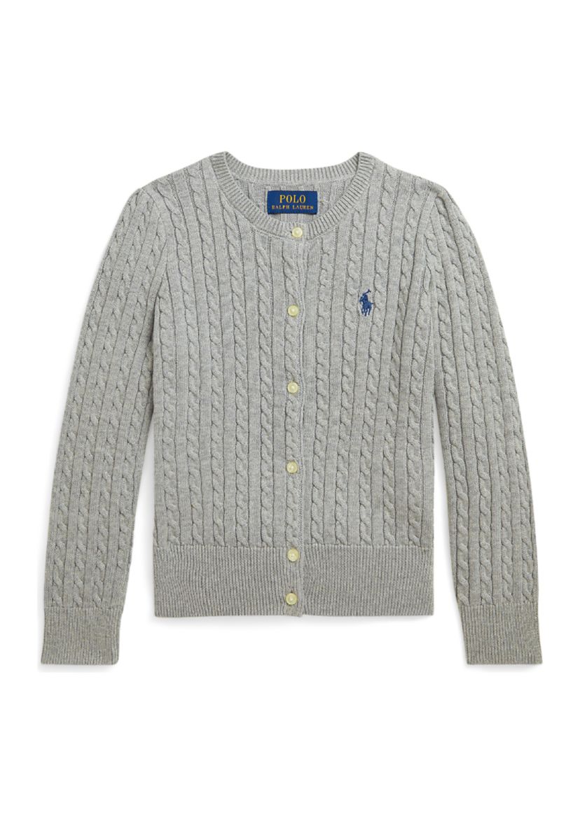 Girls 7-16 Mini Cable Cotton Cardigan