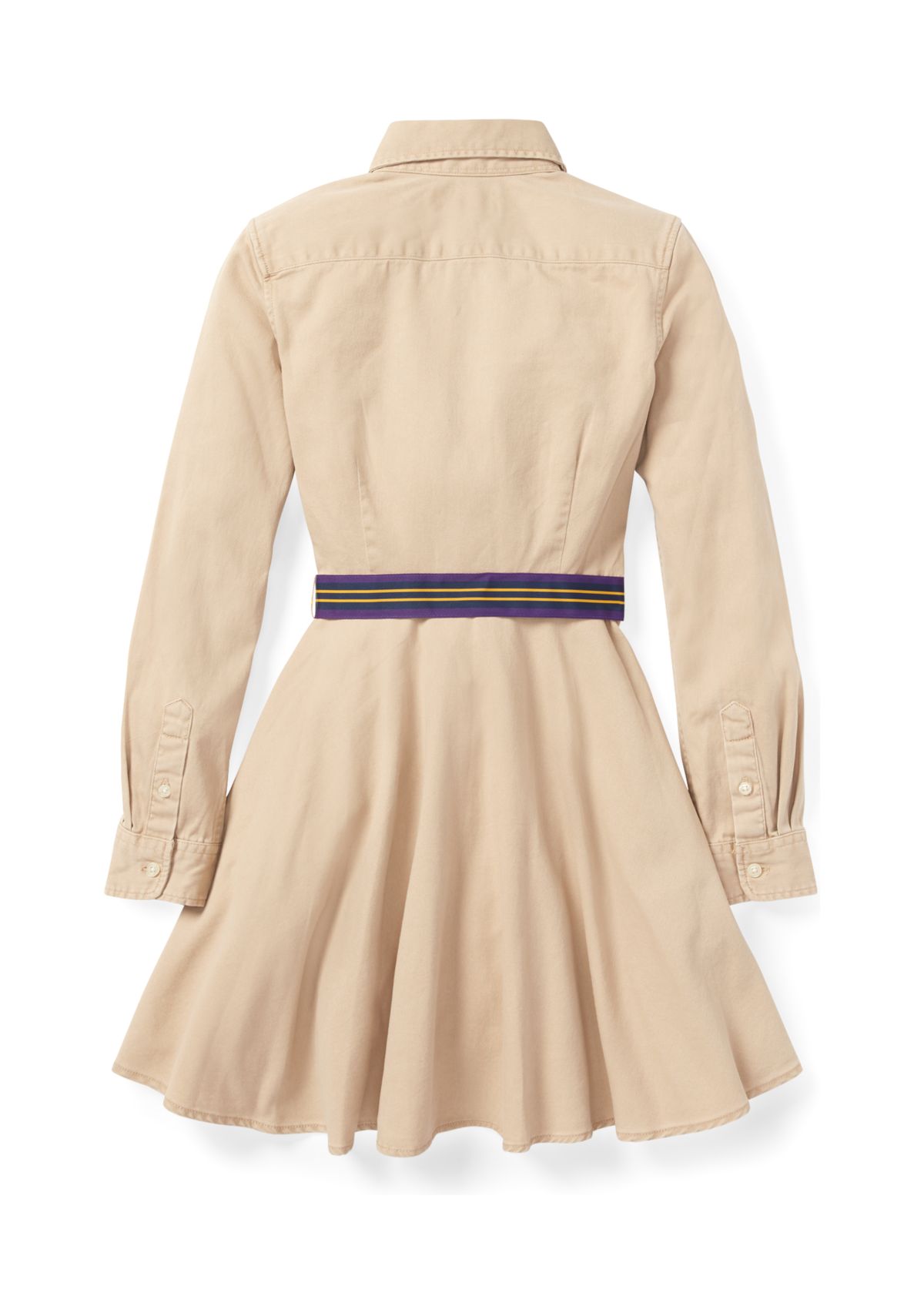 Belted Cotton Chino Shirtdress
