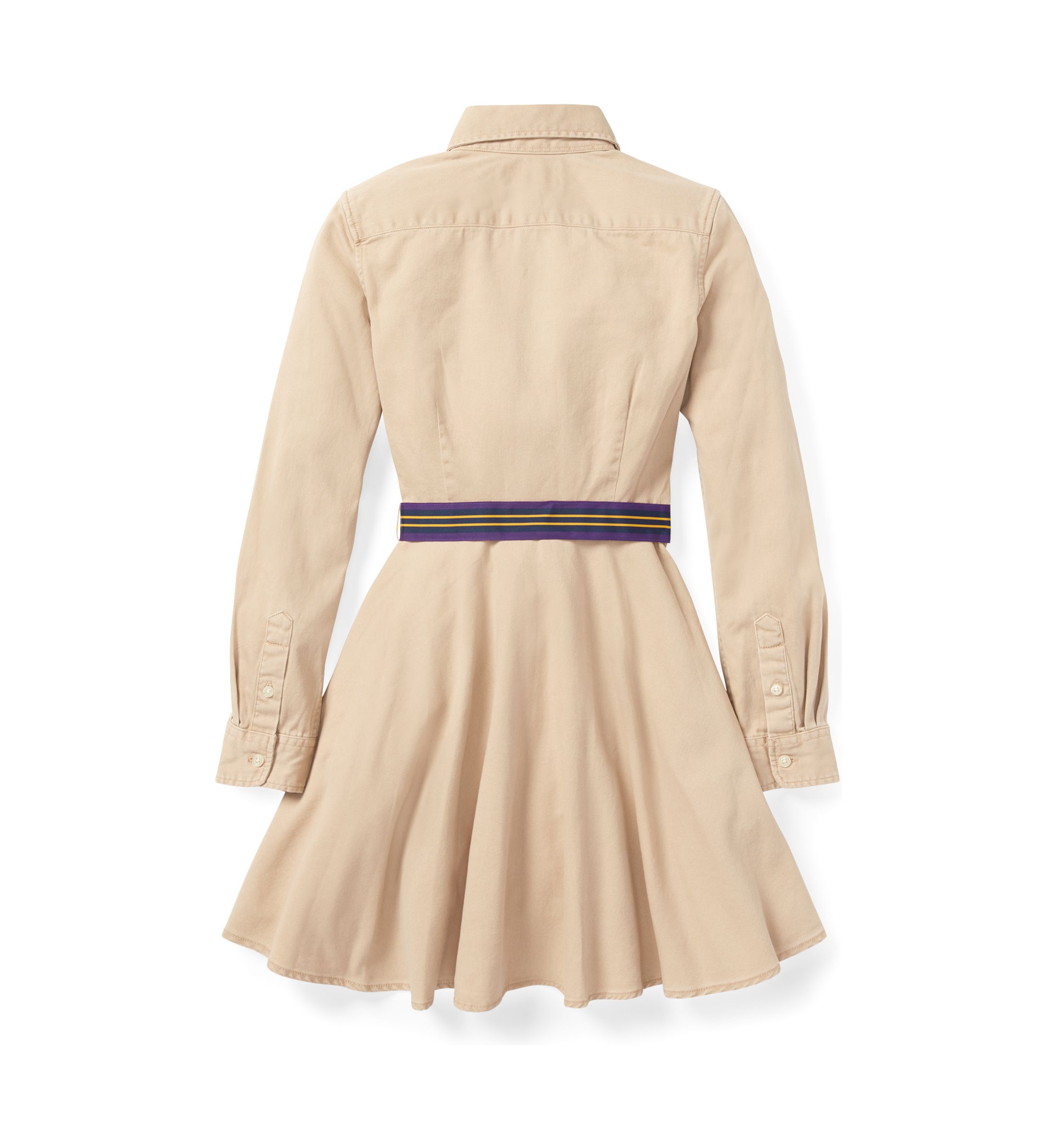 Belted Cotton Chino Shirtdress