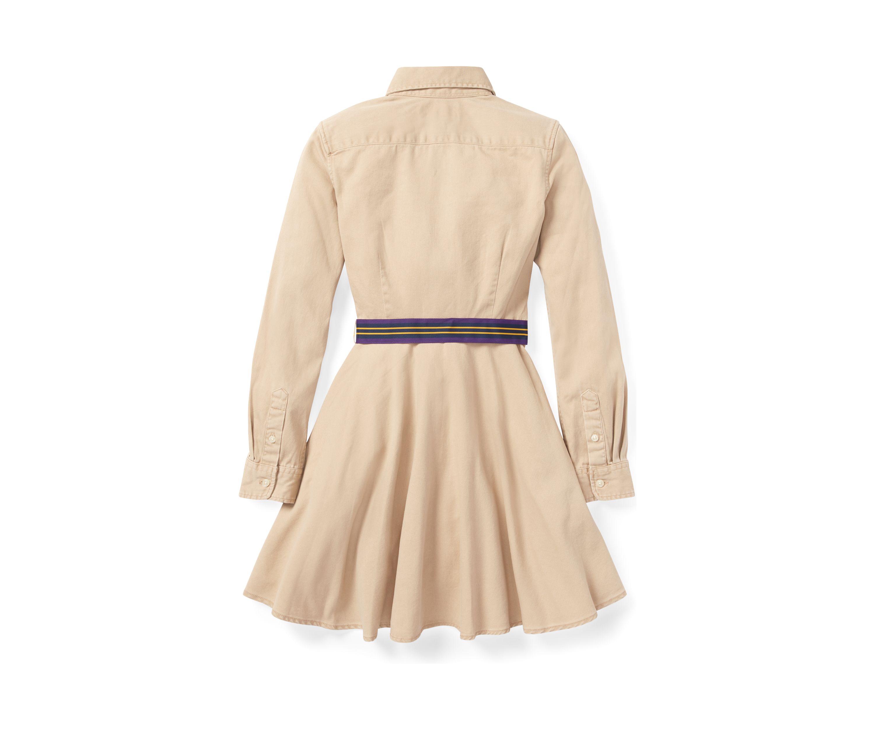 Belted Cotton Chino Shirtdress