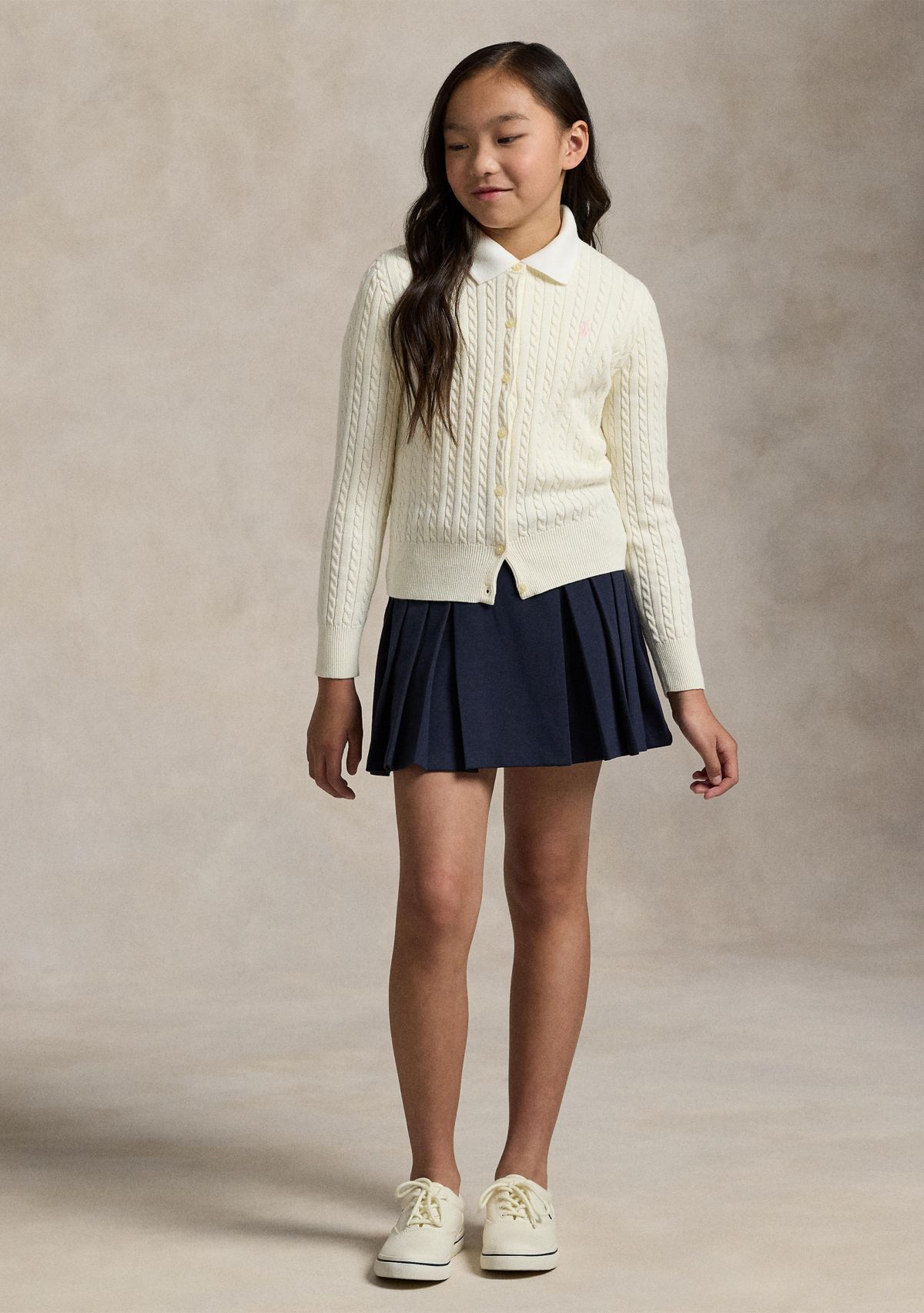 Girls 7-16 Pleated Ponte Skort