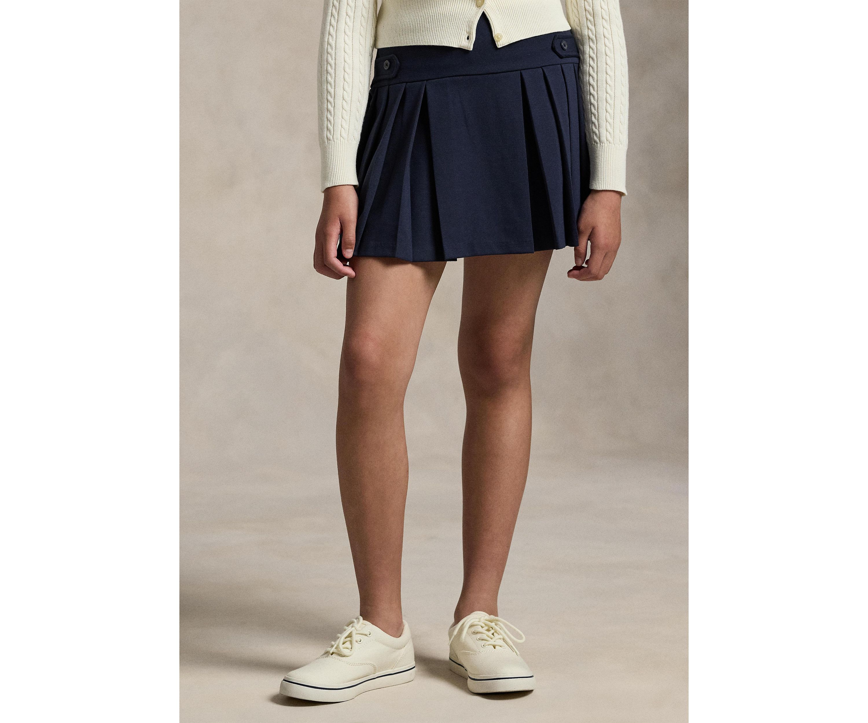 Girls 7-16 Pleated Ponte Skort