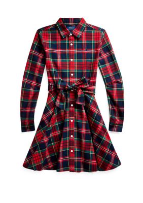 Ralph Lauren Childrenswear Girls 7-16 Plaid Cotton Shirtdress | belk