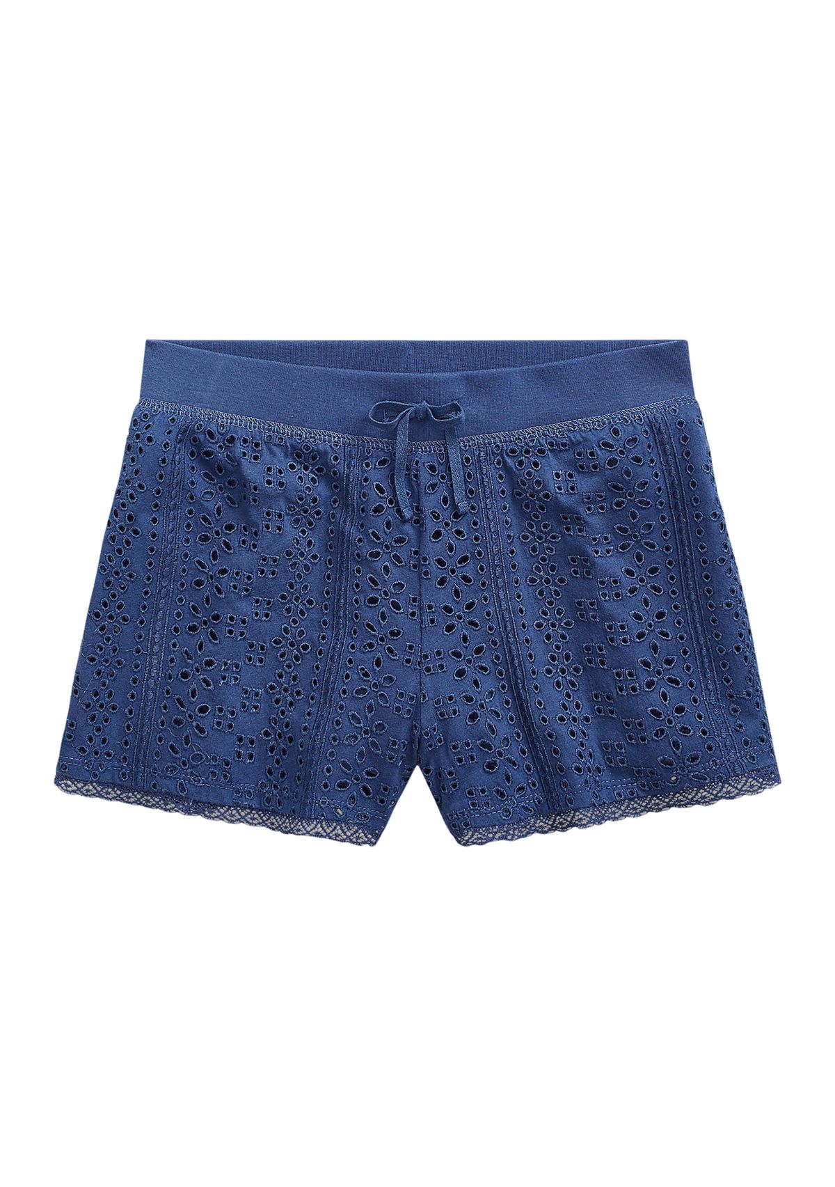 Girls 7-16 Embroidered Cotton Jersey Shorts
