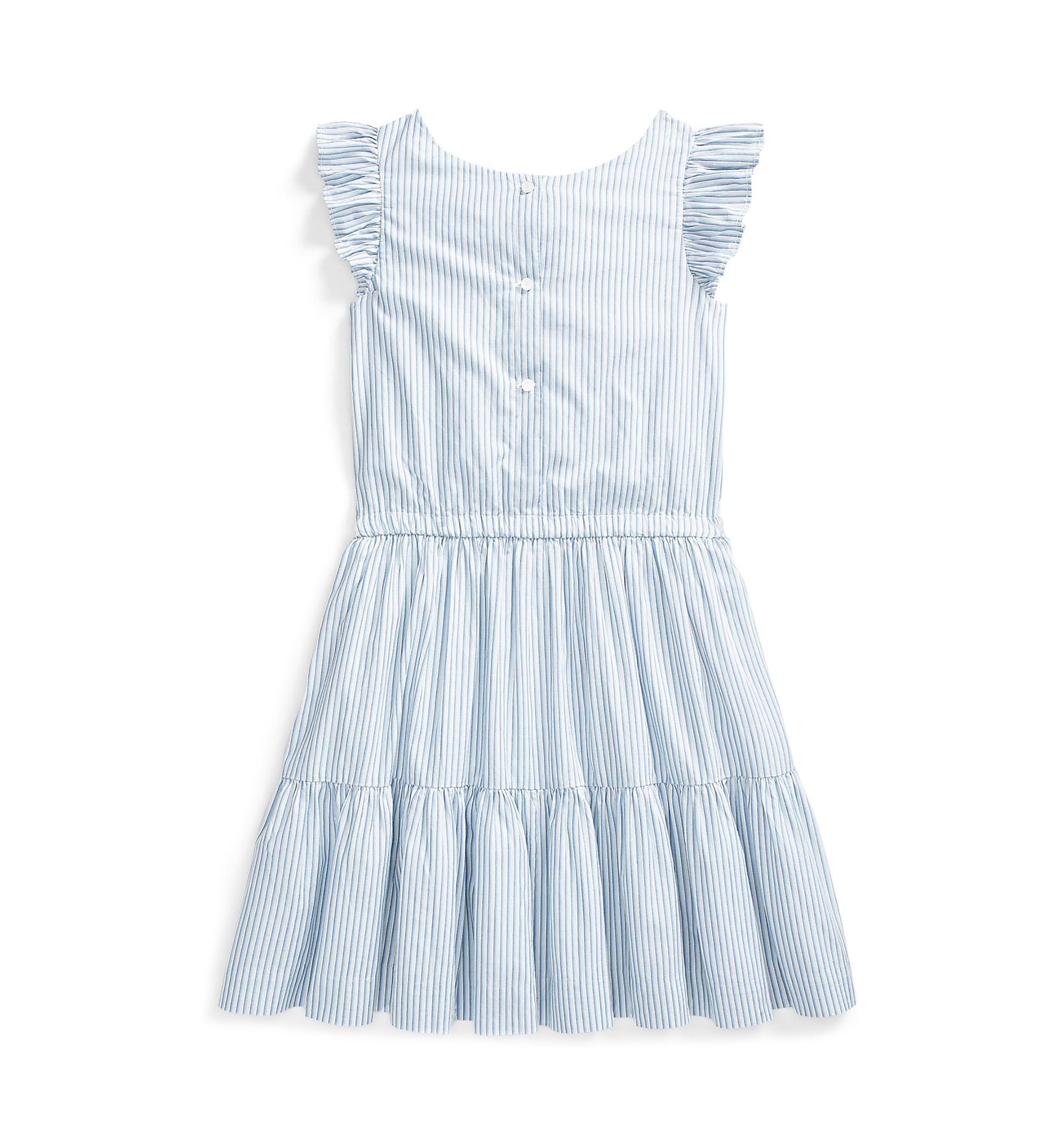Girls 7-16 Striped Tiered Cotton Dress